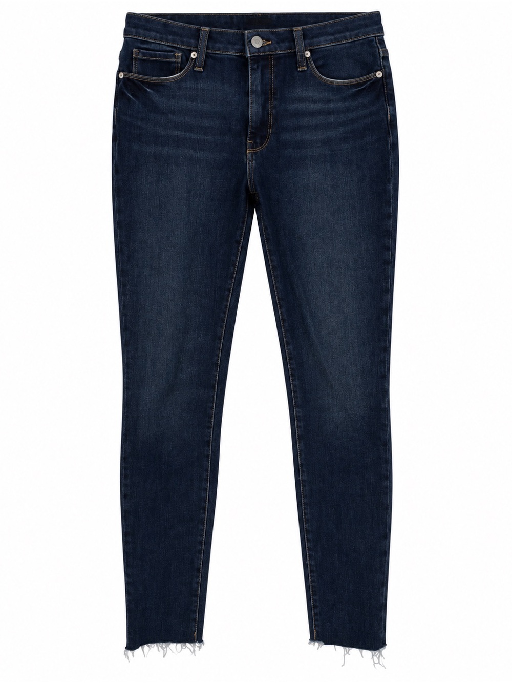 Banana Republic Premium Denim Mid-Rise Skinny Raw-Hem Jeans - Dark Wash, Size 30